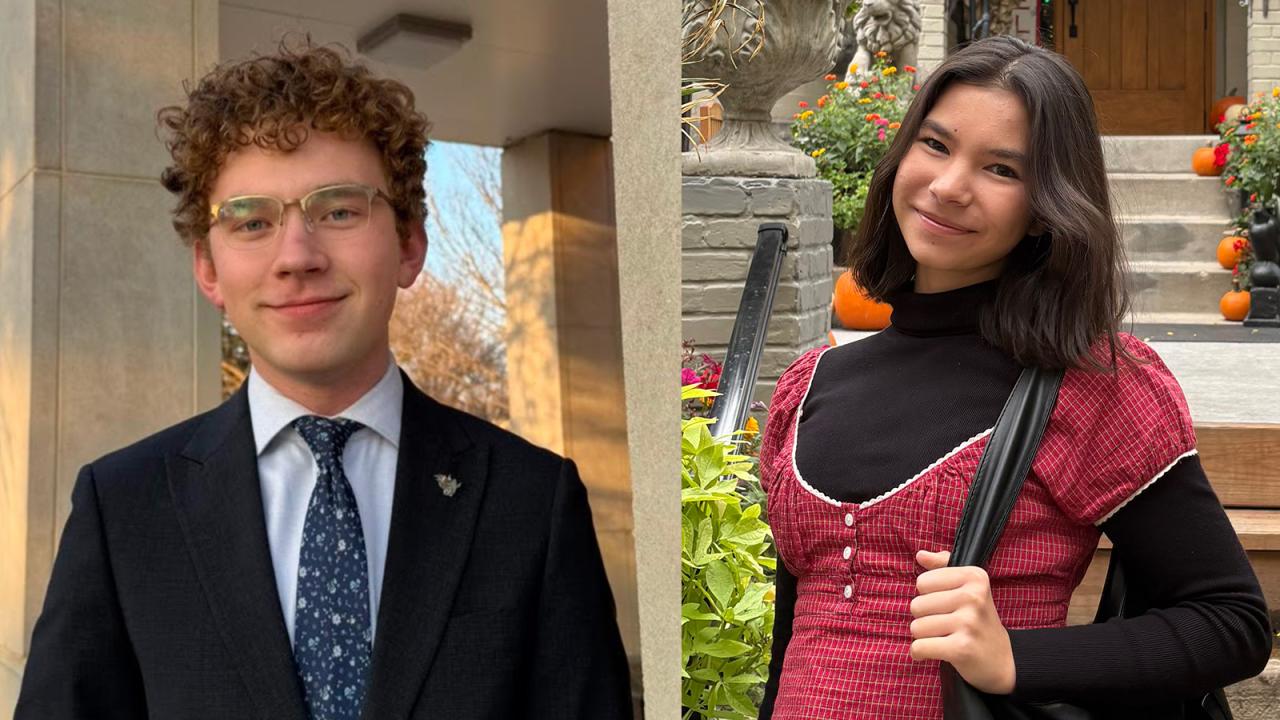 2026 Peace Scholars: Ayden Calvert and Maya Madson
