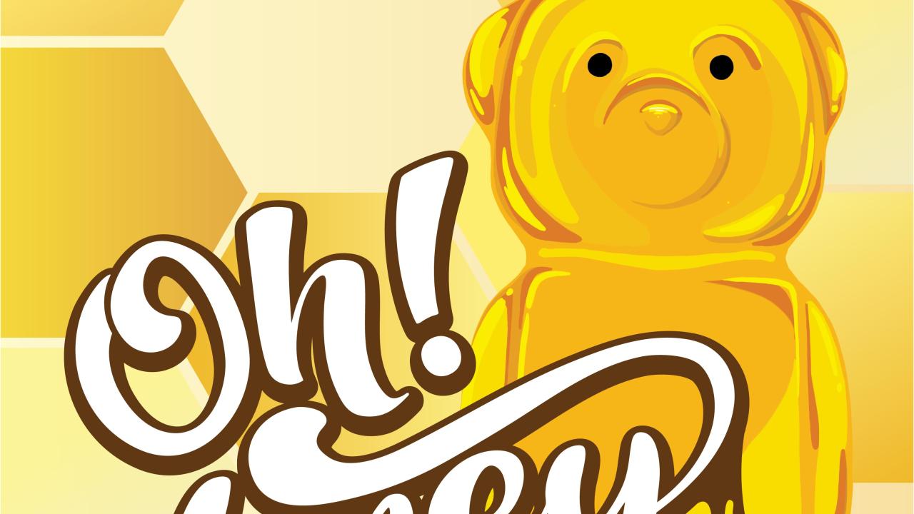 Bailey Berghult ’26, “Bitter Sweet Poster Series: Oh Honey.”