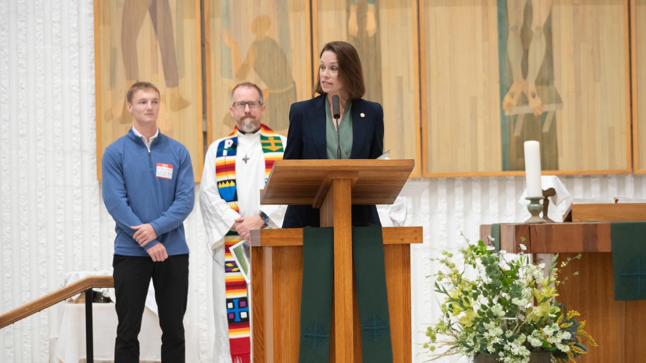 Chapel Rededication Service: Augustana President Stephanie Herseth Sandlin