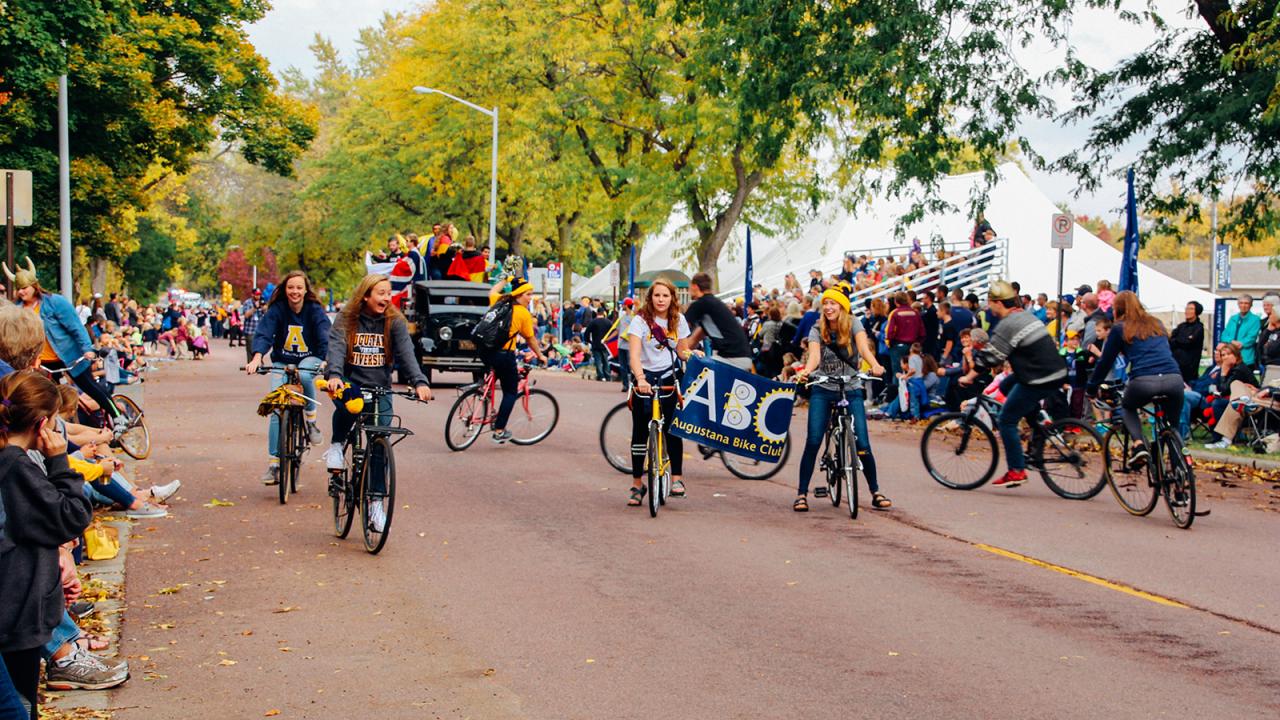 Students celebrate Viking Days at Augustana University in Sioux Falls.