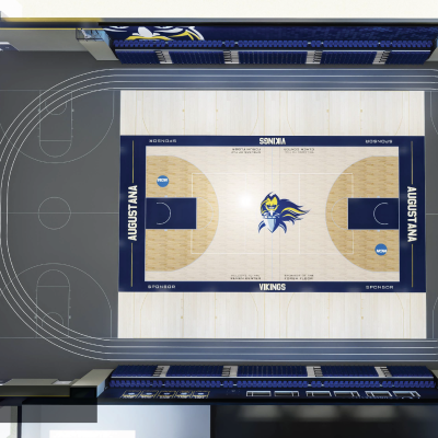 Aerial 3D Floor Plan With Track