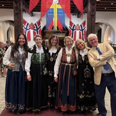 Donn Grinager With AU Alumnas