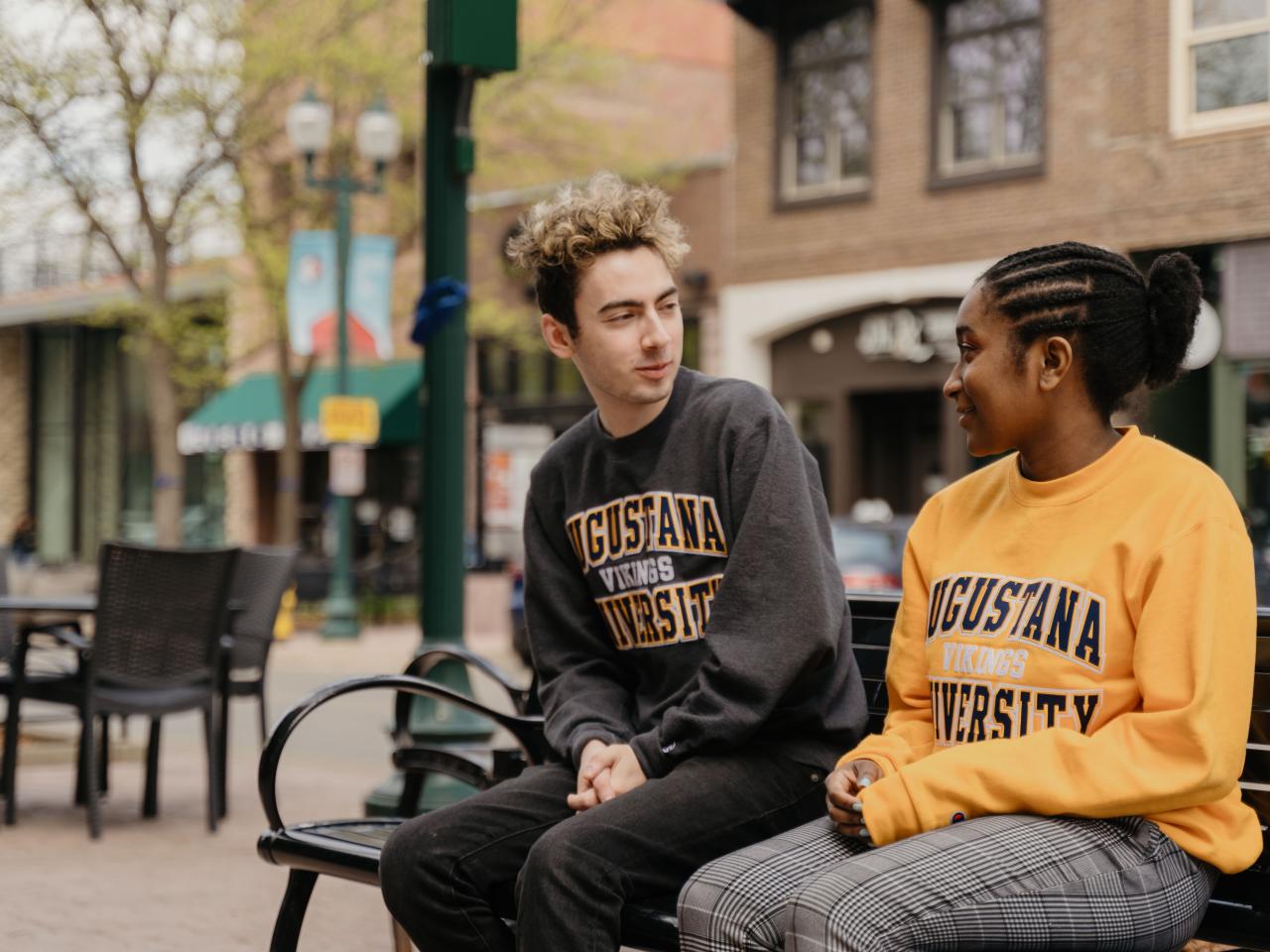 AU Students on bench