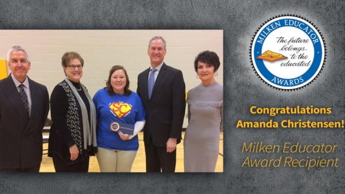Alumna Amanda Christensen Earns $25,000 Milken Educator Award
