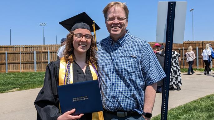 Weckworth, Wells at Commencement 2023