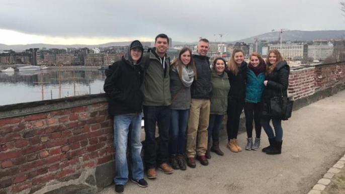 Augustana students study abroad in Norway.