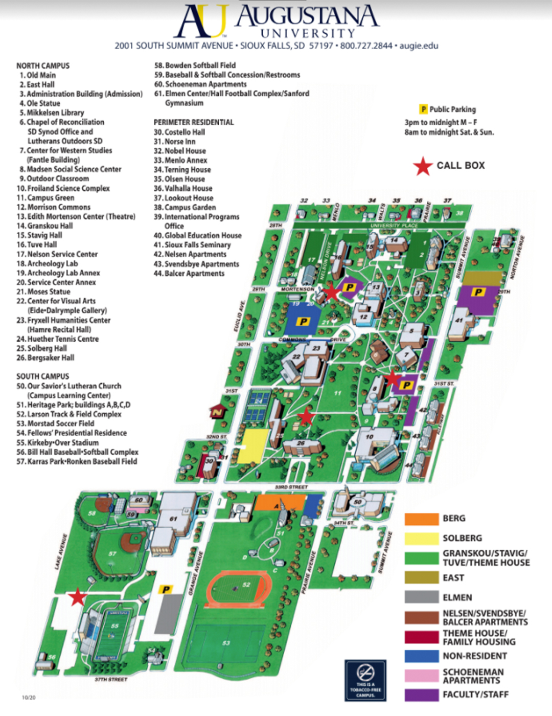 ECU Parking Map Printable