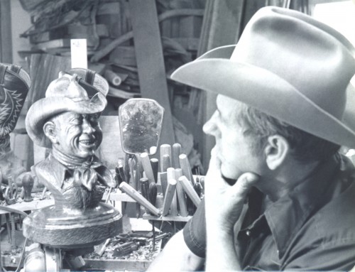 Savage Admiring Cowboy Caricature